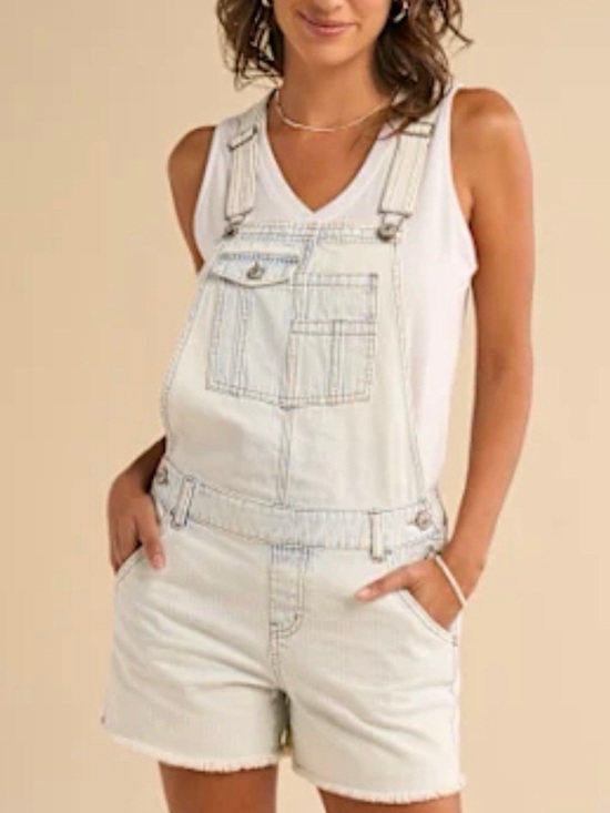 Sun & Shadow Denim - Sun & Shadow Light wash- Denim Short Overalls